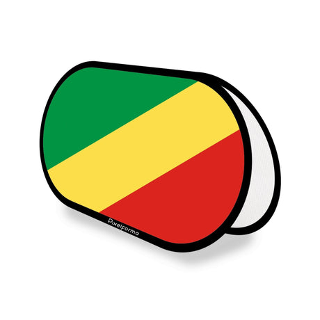Support publicitaire ovale Drapeau de la république du Congo - Pixelforma 