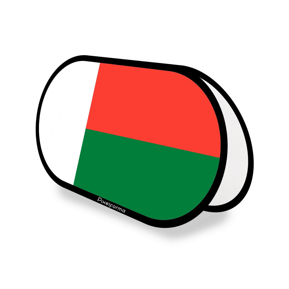 Support publicitaire ovale Drapeau de Madagascar - Pixelforma 
