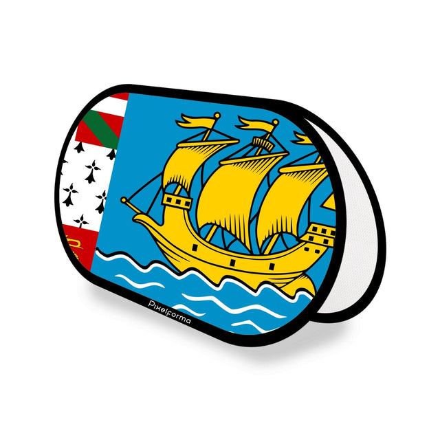 Support publicitaire ovale Drapeau de Saint-Pierre-et-Miquelon - Pixelforma 