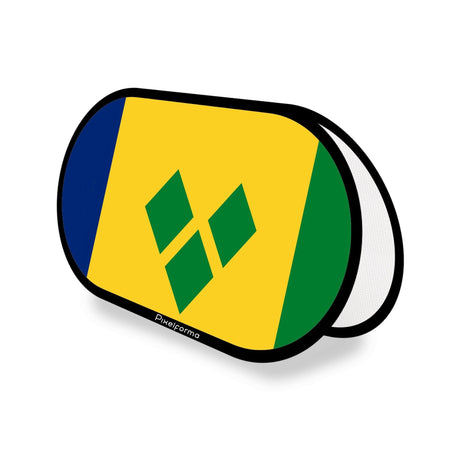 Support publicitaire ovale Drapeau de Saint-Vincent-et-les-Grenadines - Pixelforma 
