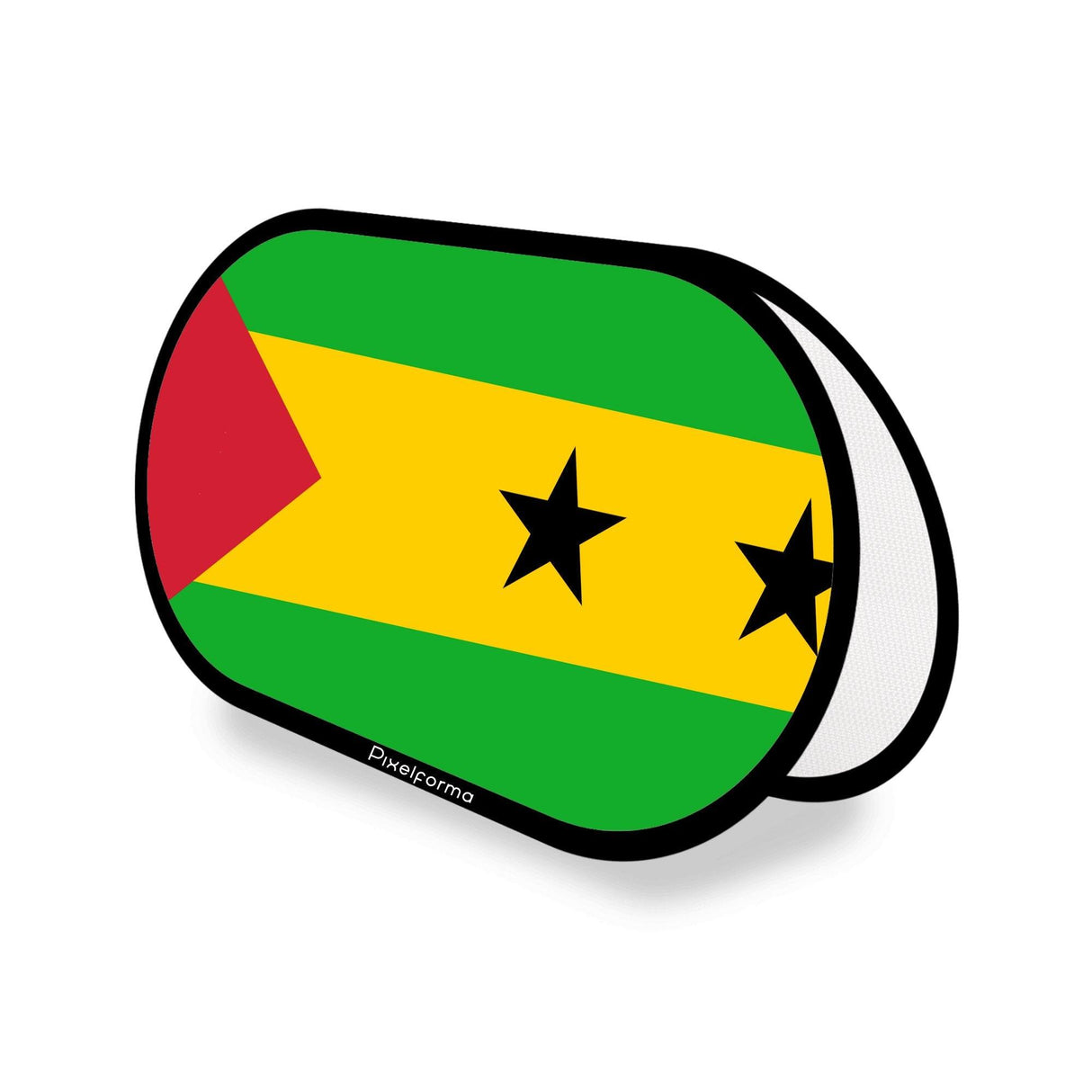 Support publicitaire ovale Drapeau de Sao Tomé-et-Principe - Pixelforma 