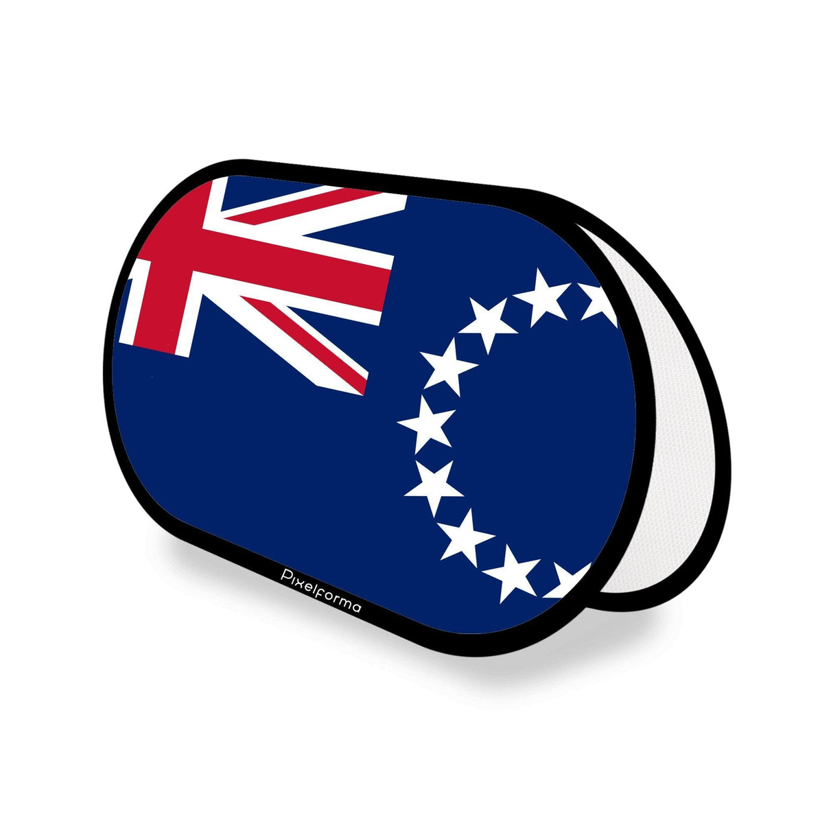 Support publicitaire ovale Drapeau des îles Cook - Pixelforma 