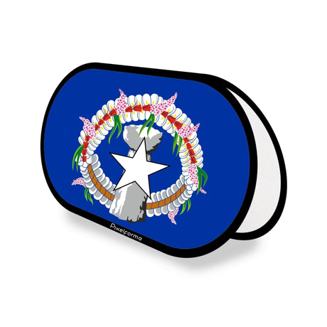 Support publicitaire ovale Drapeau des Îles Mariannes du Nord officiel - Pixelforma 