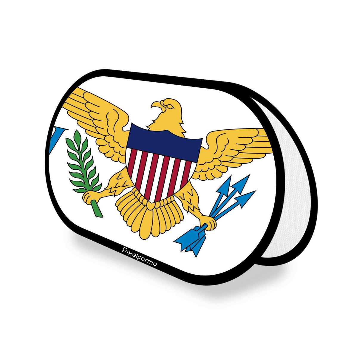 Support publicitaire ovale Drapeau des Îles Vierges des États-Unis - Pixelforma 