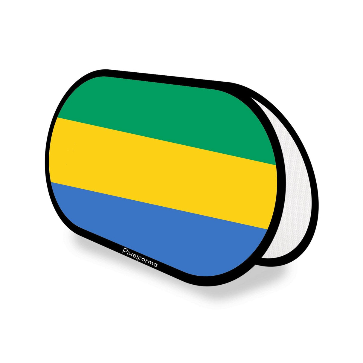 Support publicitaire ovale Drapeau du Gabon - Pixelforma 