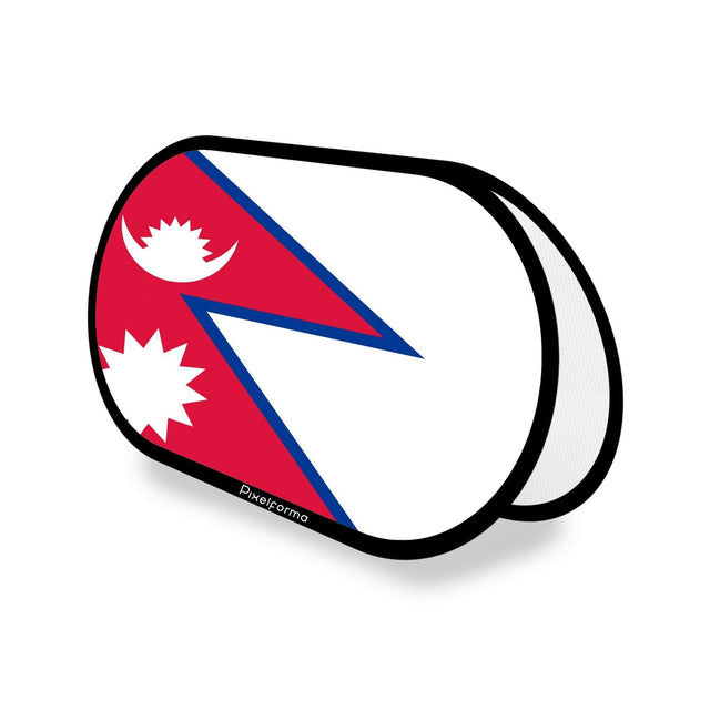 Support publicitaire ovale Drapeau du Népal - Pixelforma 