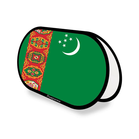 Support publicitaire ovale Drapeau du Turkménistan - Pixelforma 